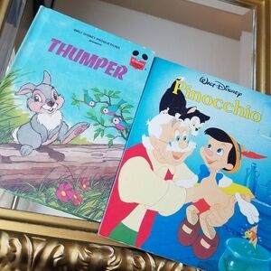 ❗Vintage Disney Hardcover Thumper and Pinocchio Kids Books❗